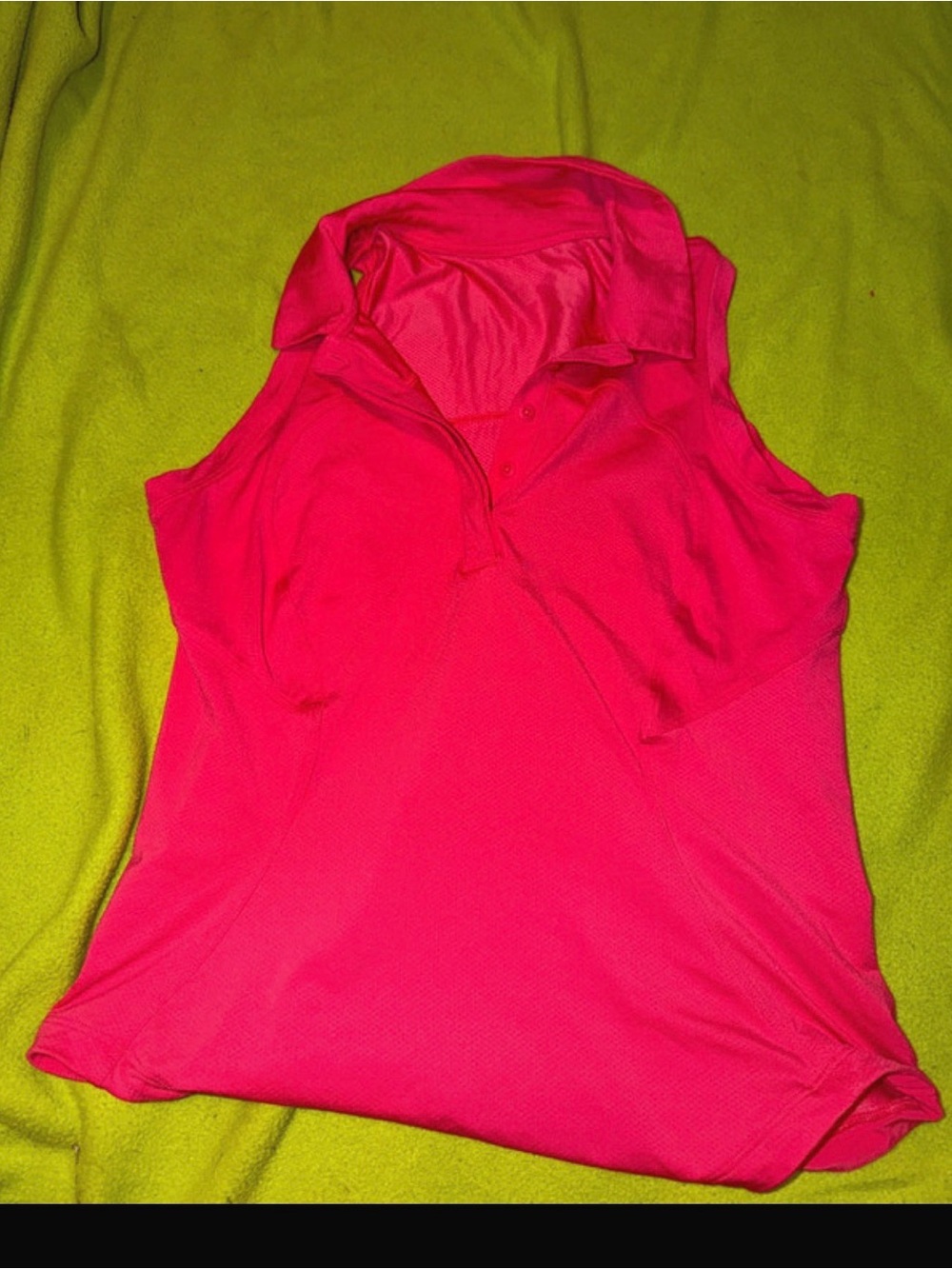 lululemon athletica Sleeveless Polo Tank in Hot Pink